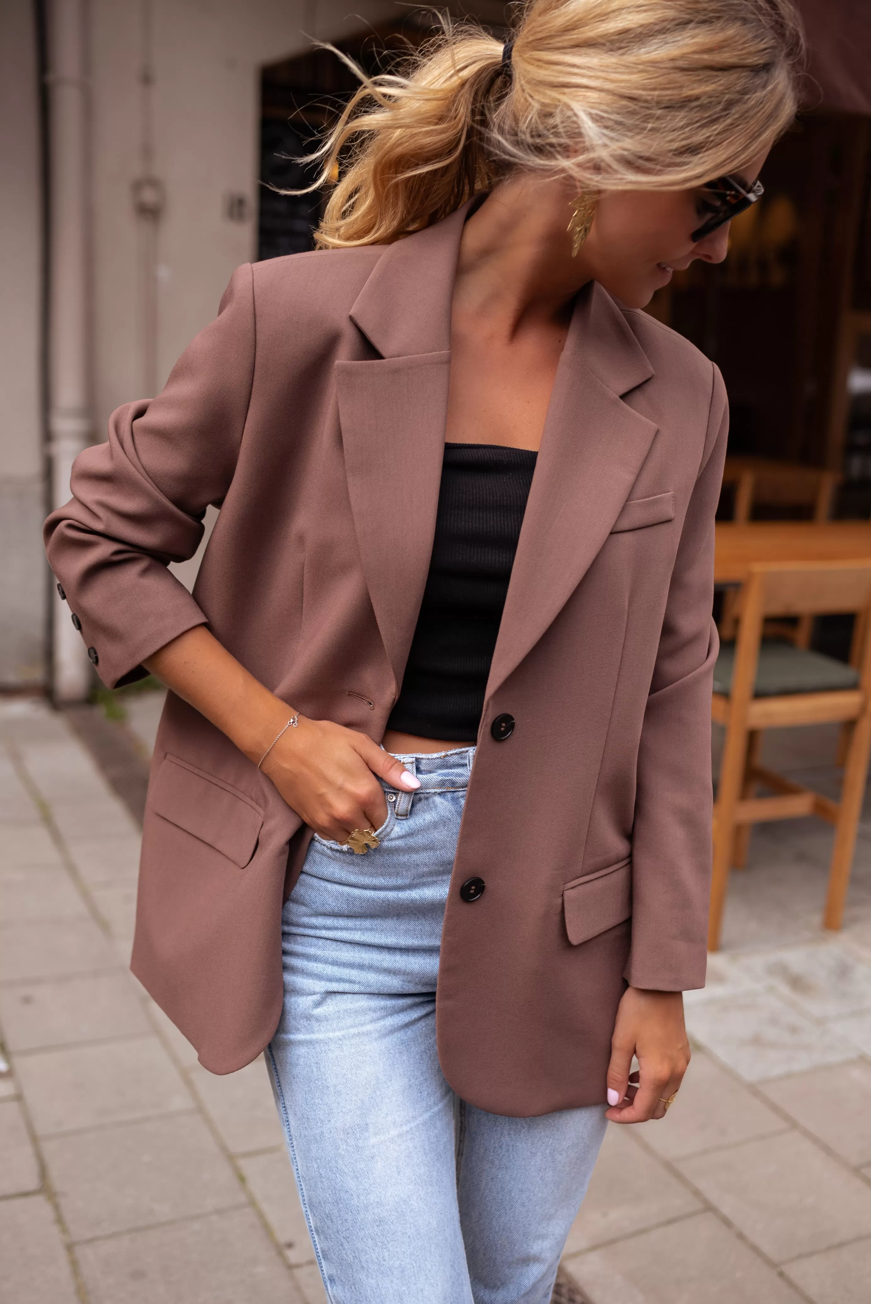 Easy Clothes Blazer Lucia Chocolat Cheap