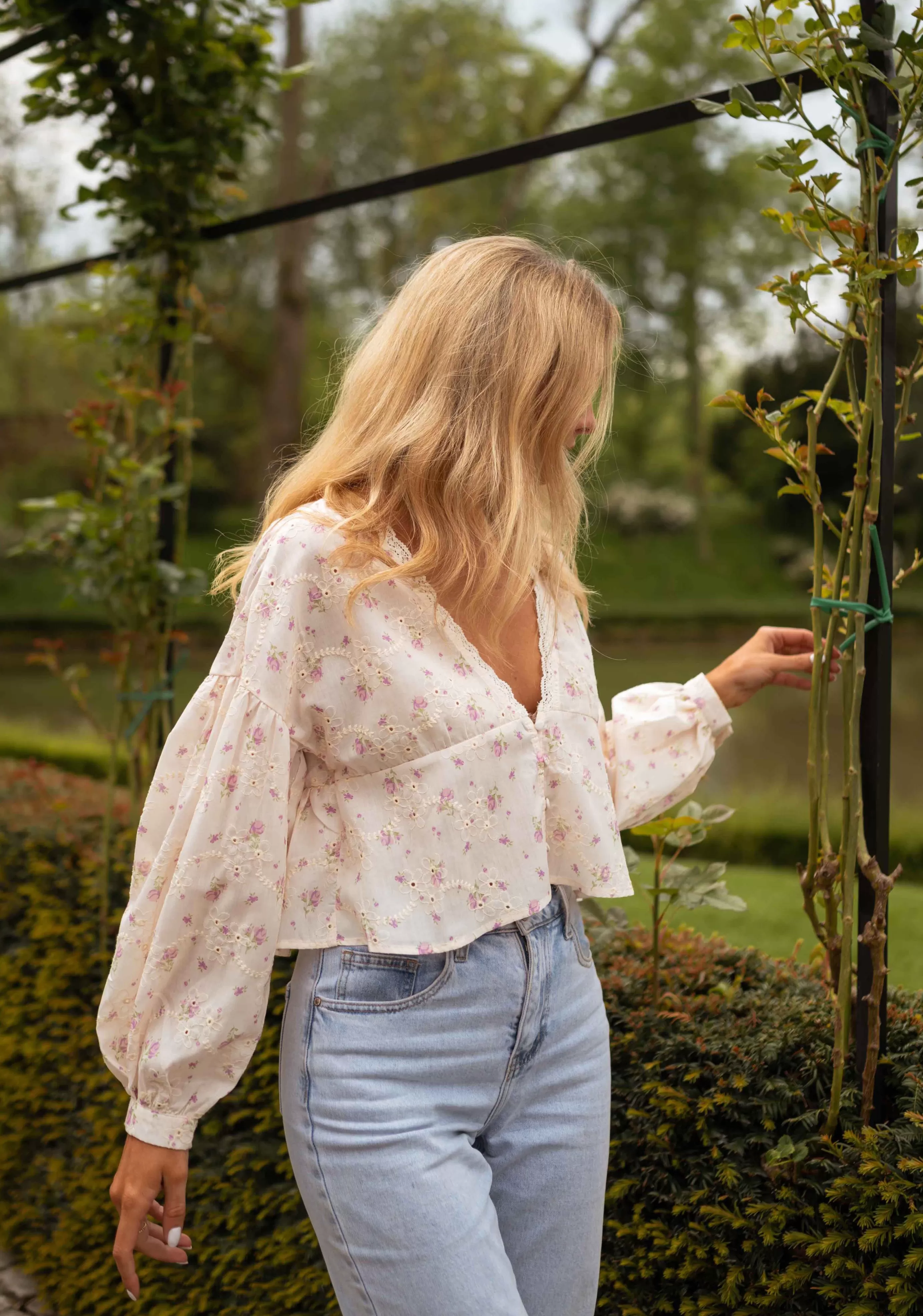 Easy Clothes Blouse Archie Écrueàfleurs Cheap