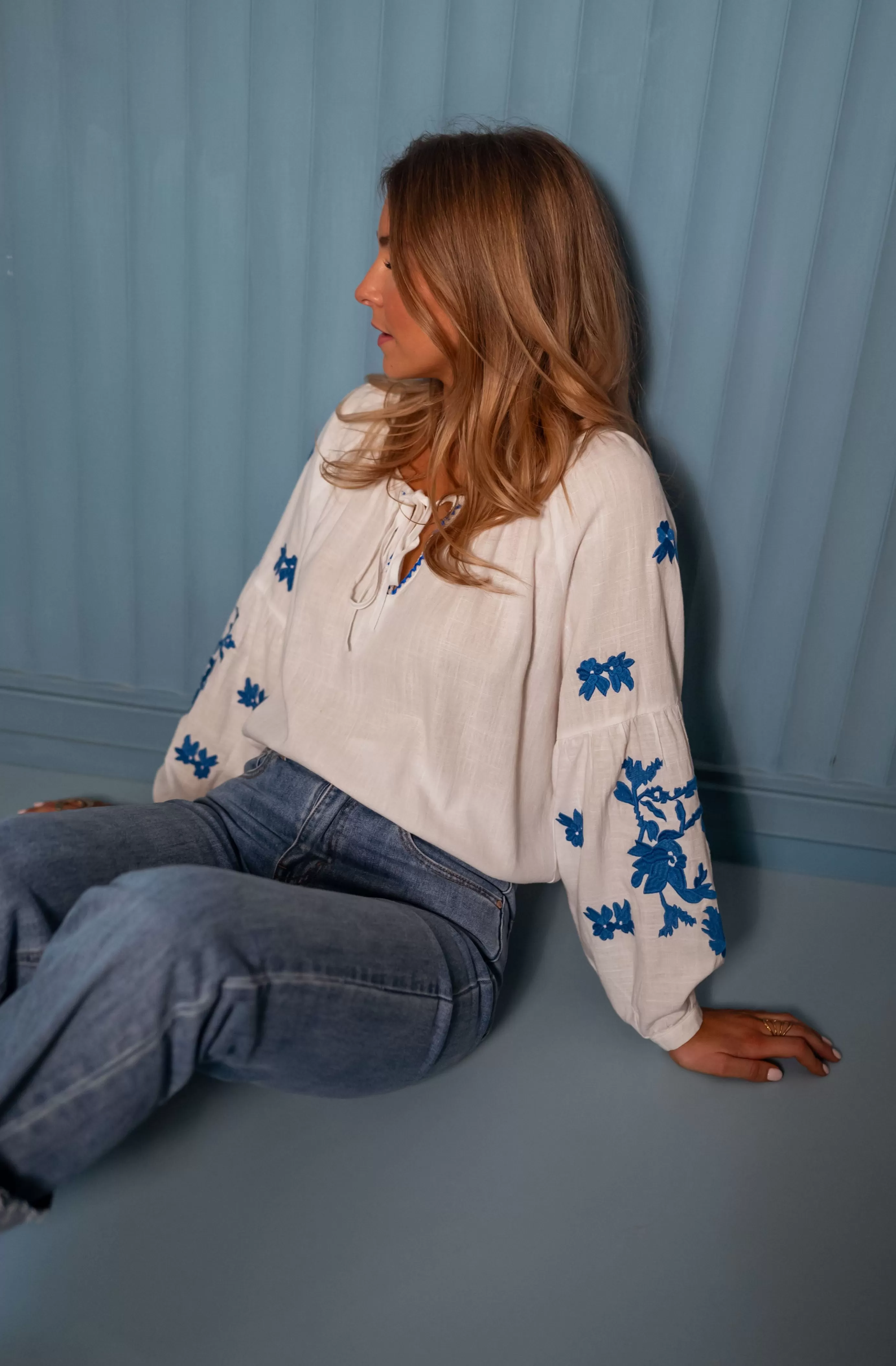 Easy Clothes Blouse Shauny Écrueetbleue Best Sale