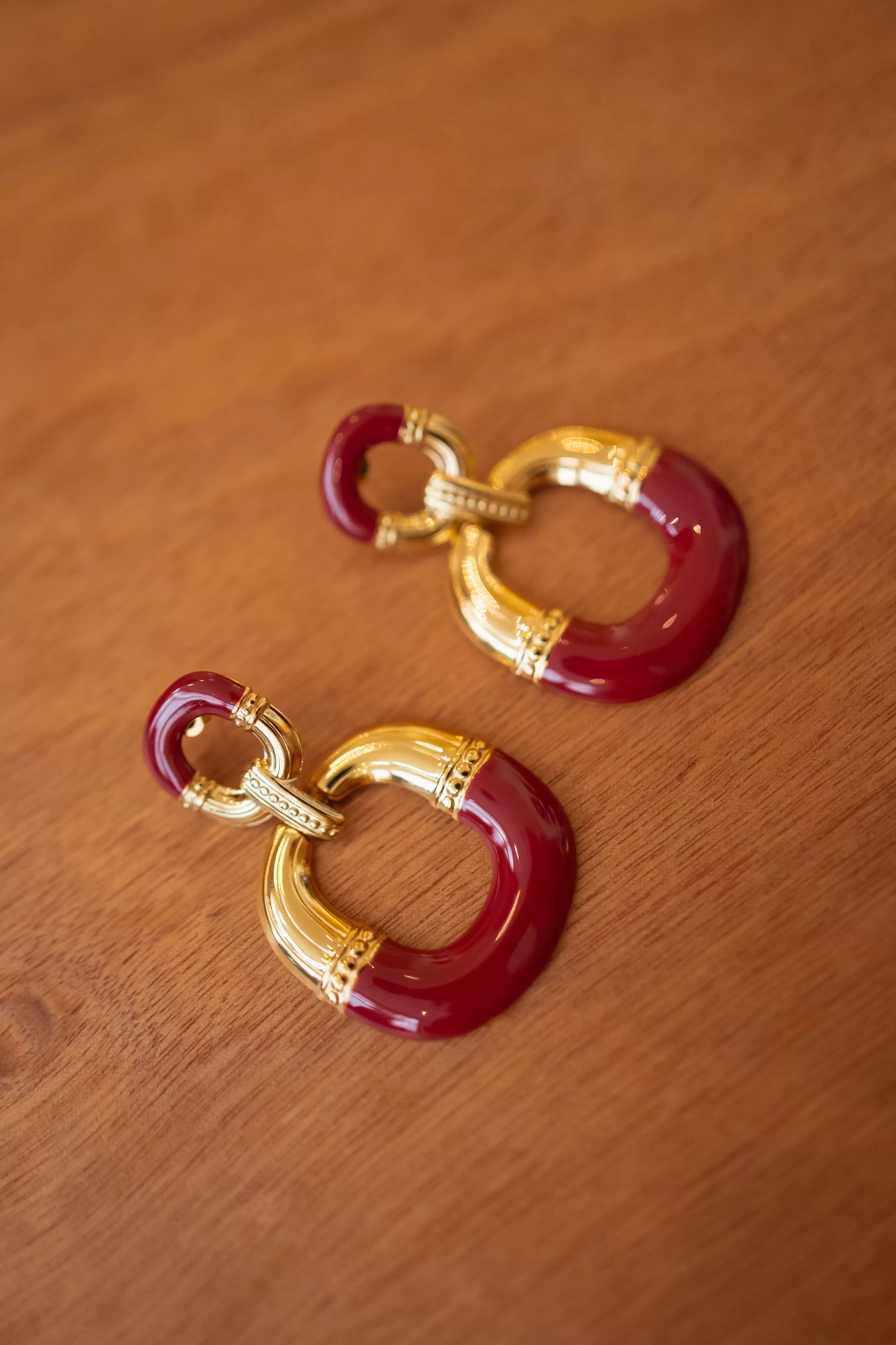 Easy Clothes Boucles d’oreilles Fexi Bordeaux New