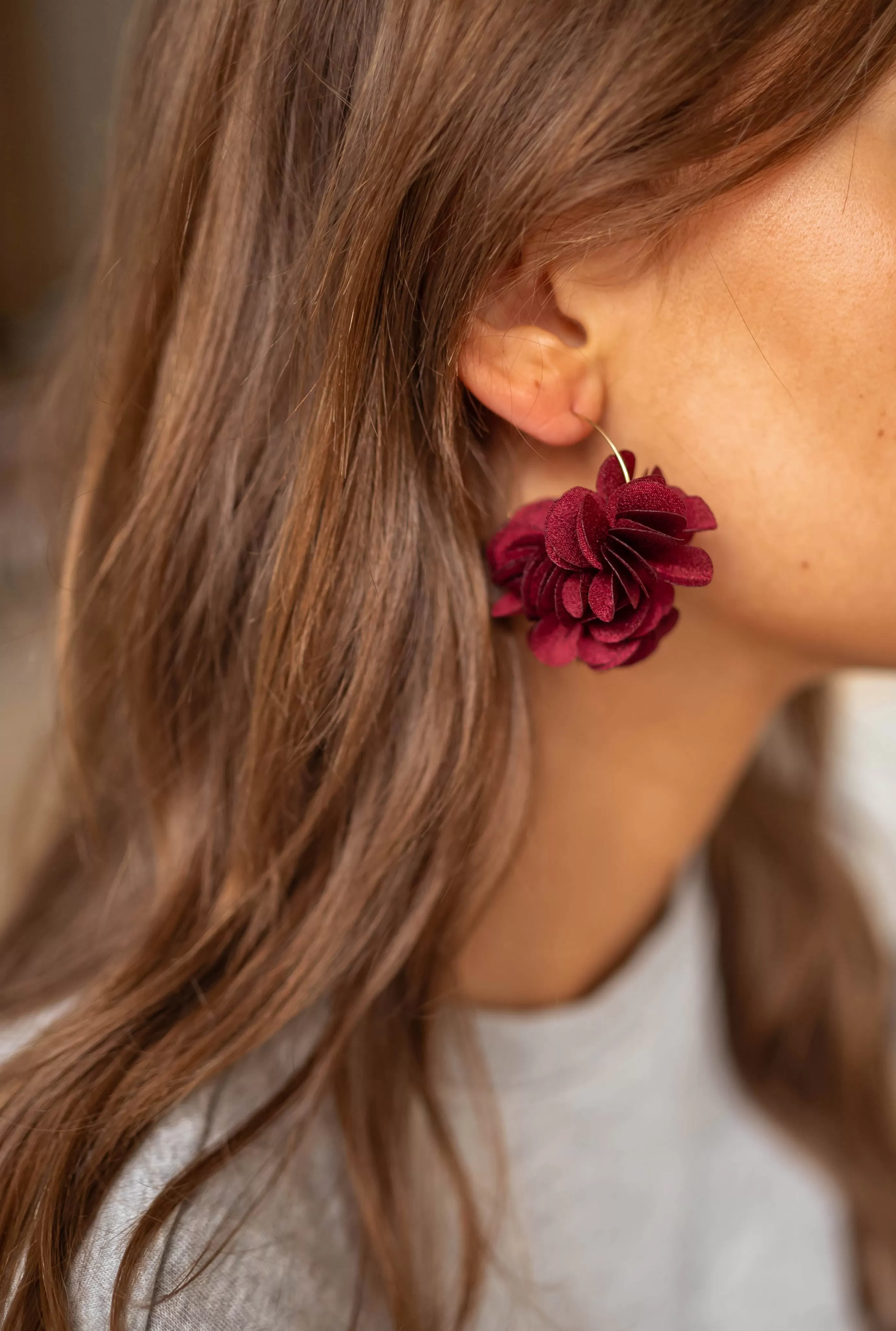 Easy Clothes Boucles d’oreilles Tamara Bordeaux Flash Sale