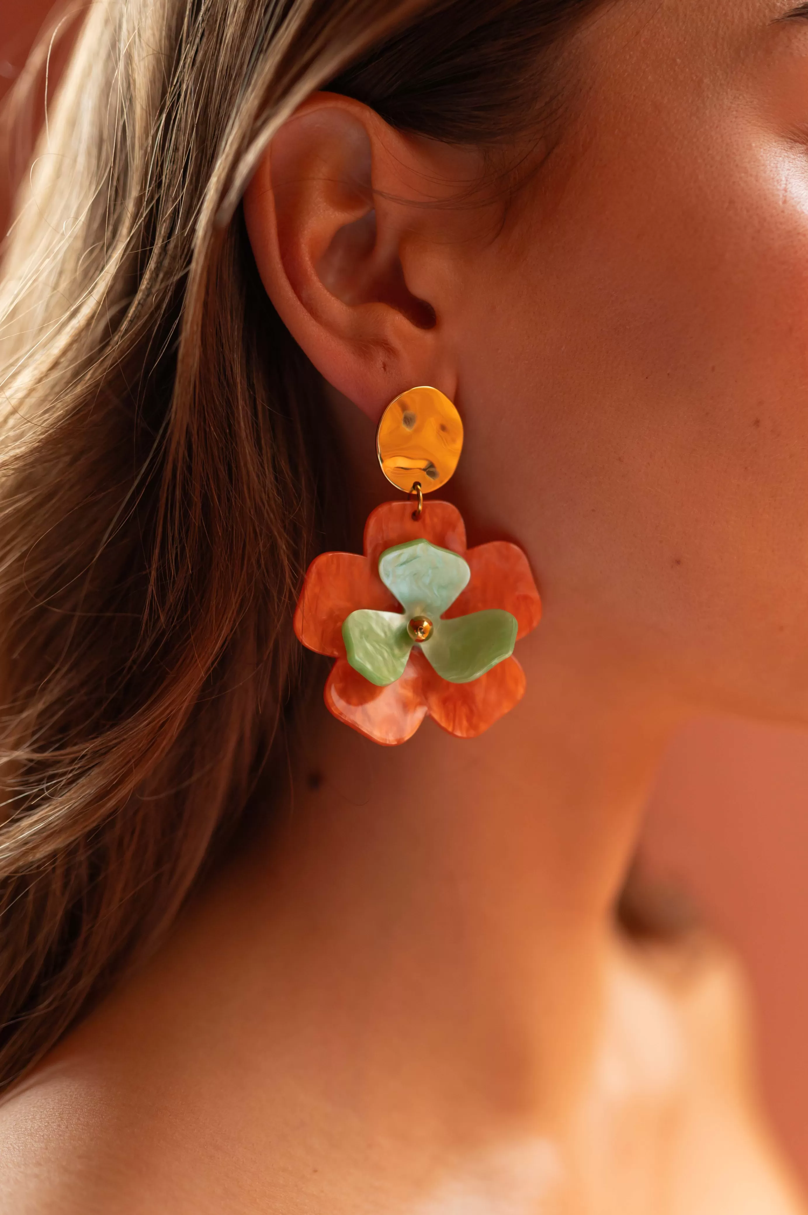 Easy Clothes Boucles d’oreilles Vitou Orangesetvertes Shop