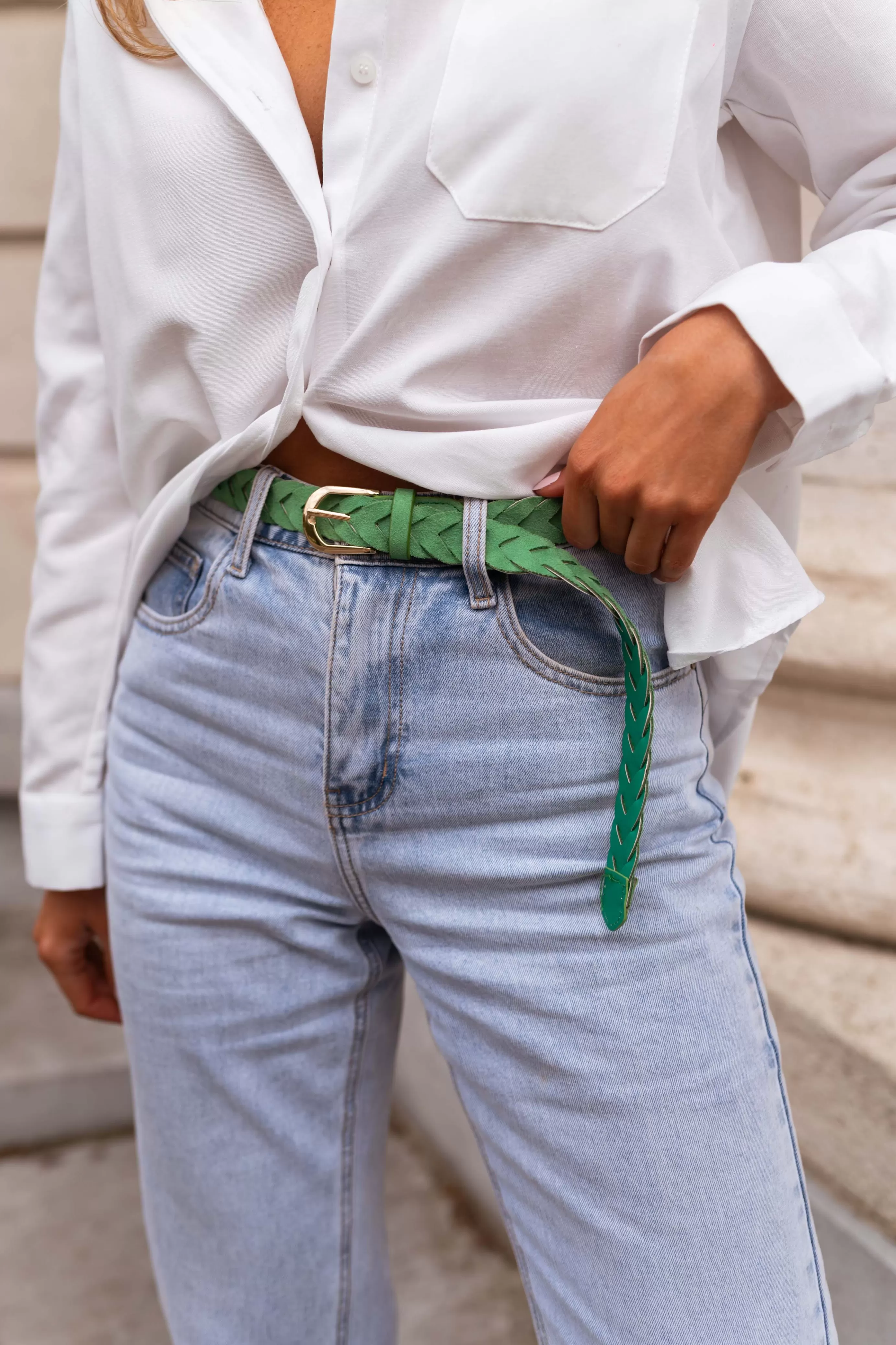 Easy Clothes Ceinture Aaron Verte Sale