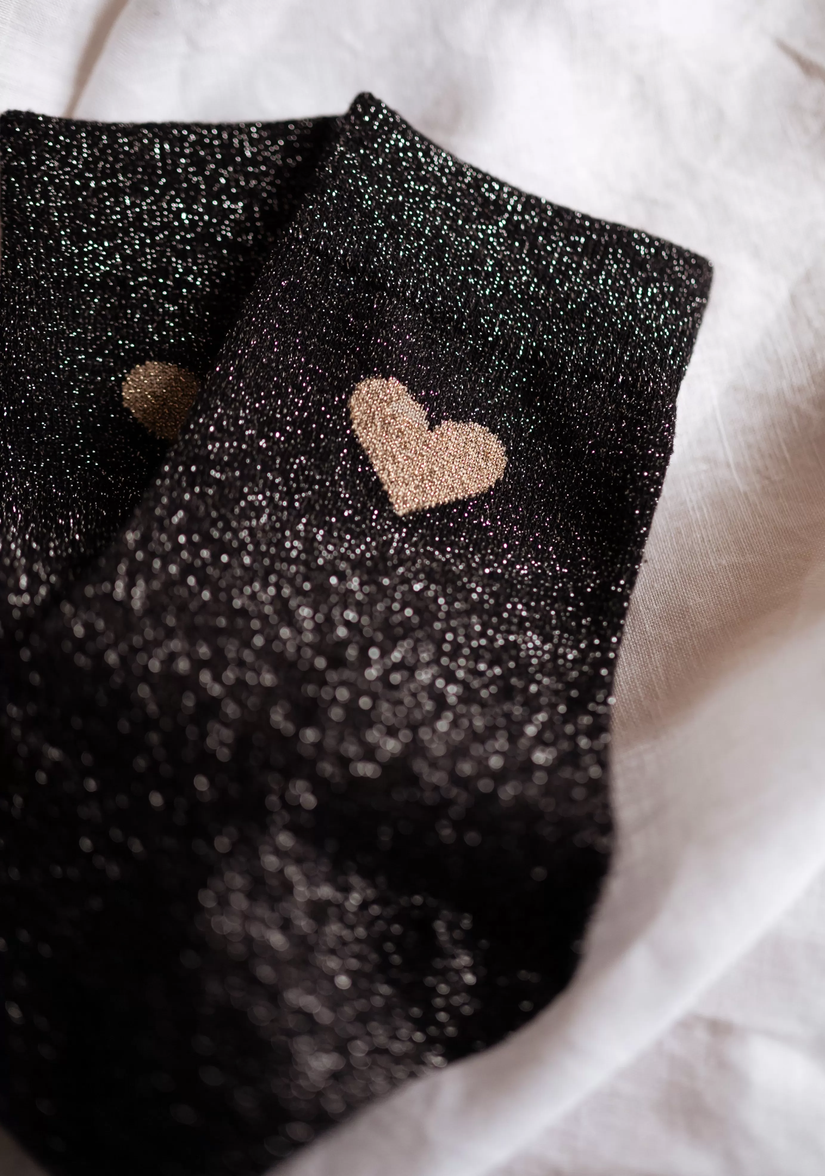 Easy Clothes Chaussettes Heart Noires Sale