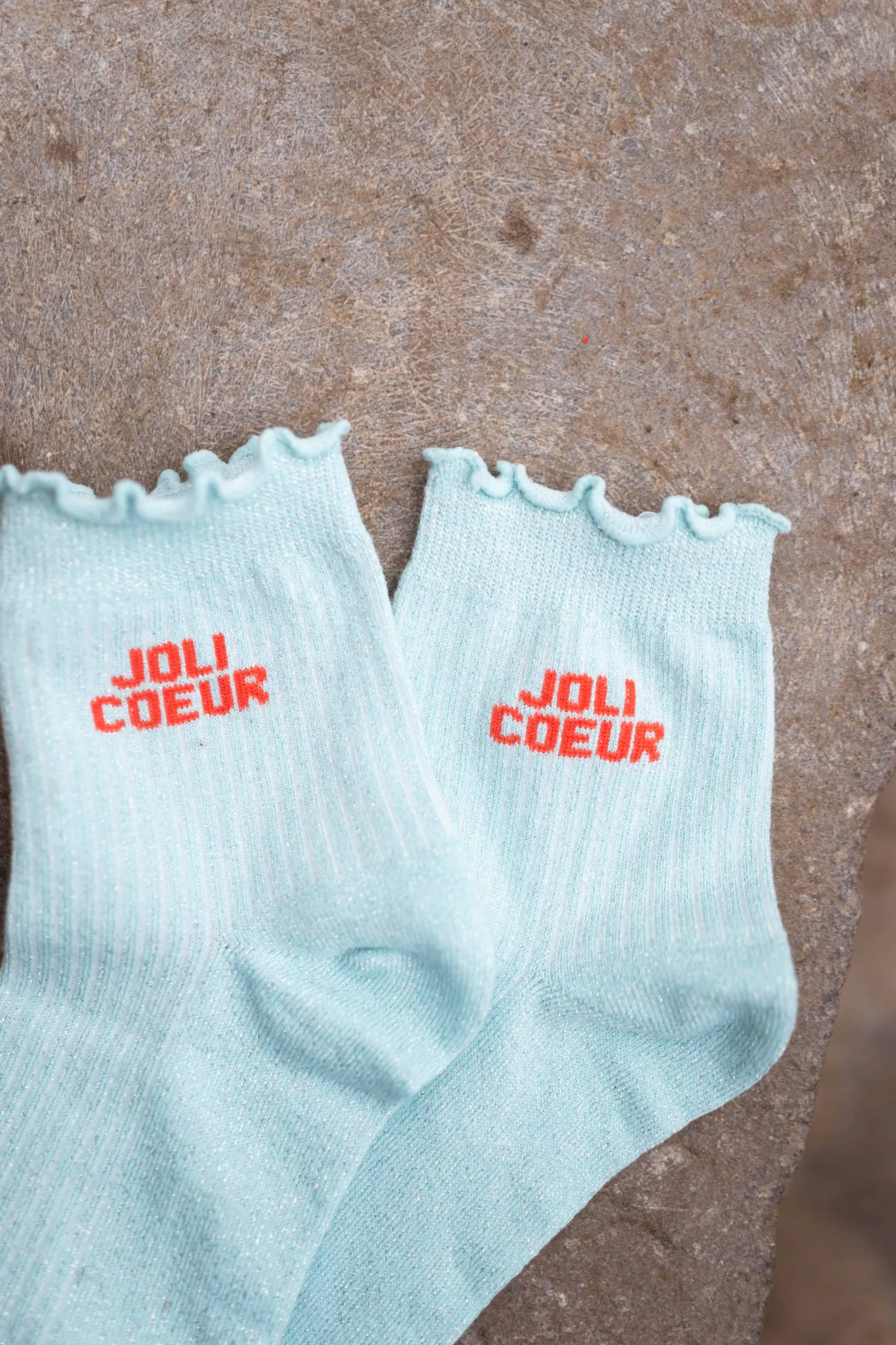 Easy Clothes Chaussettes Joli coeur Bleues Fashion