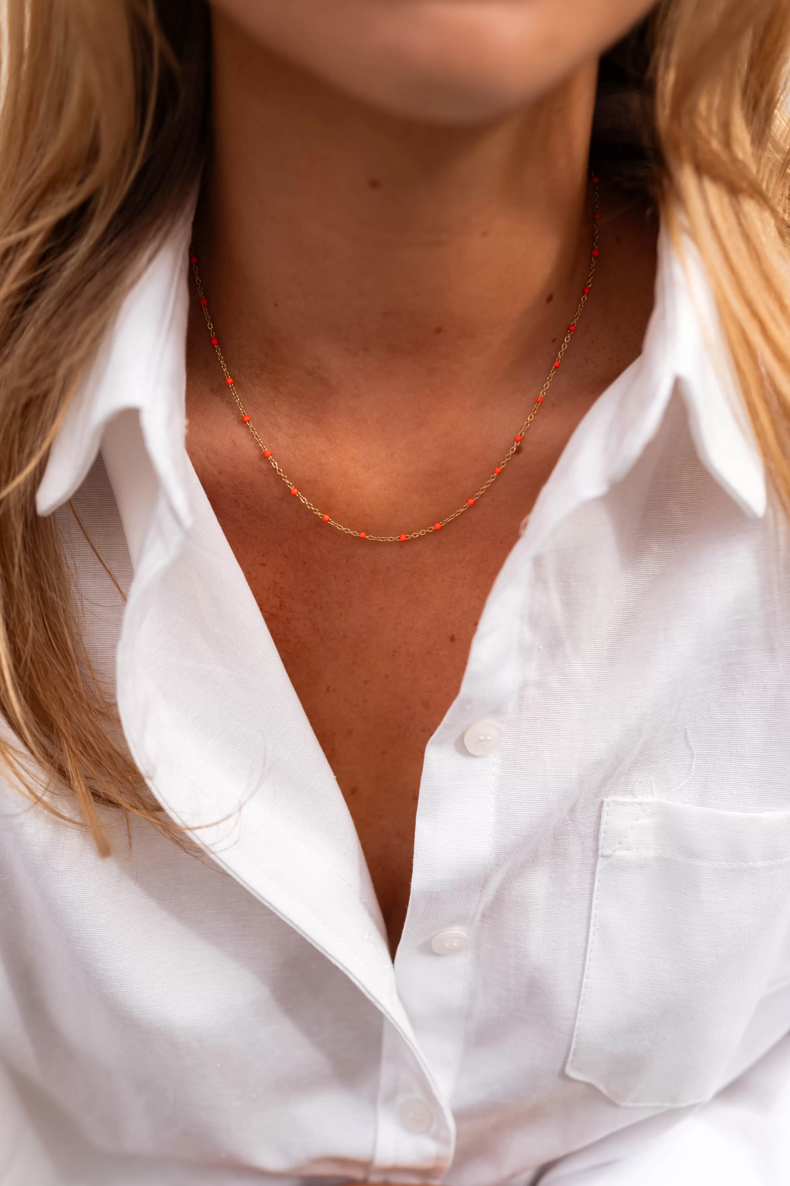 Easy Clothes Collier Mary Orange New