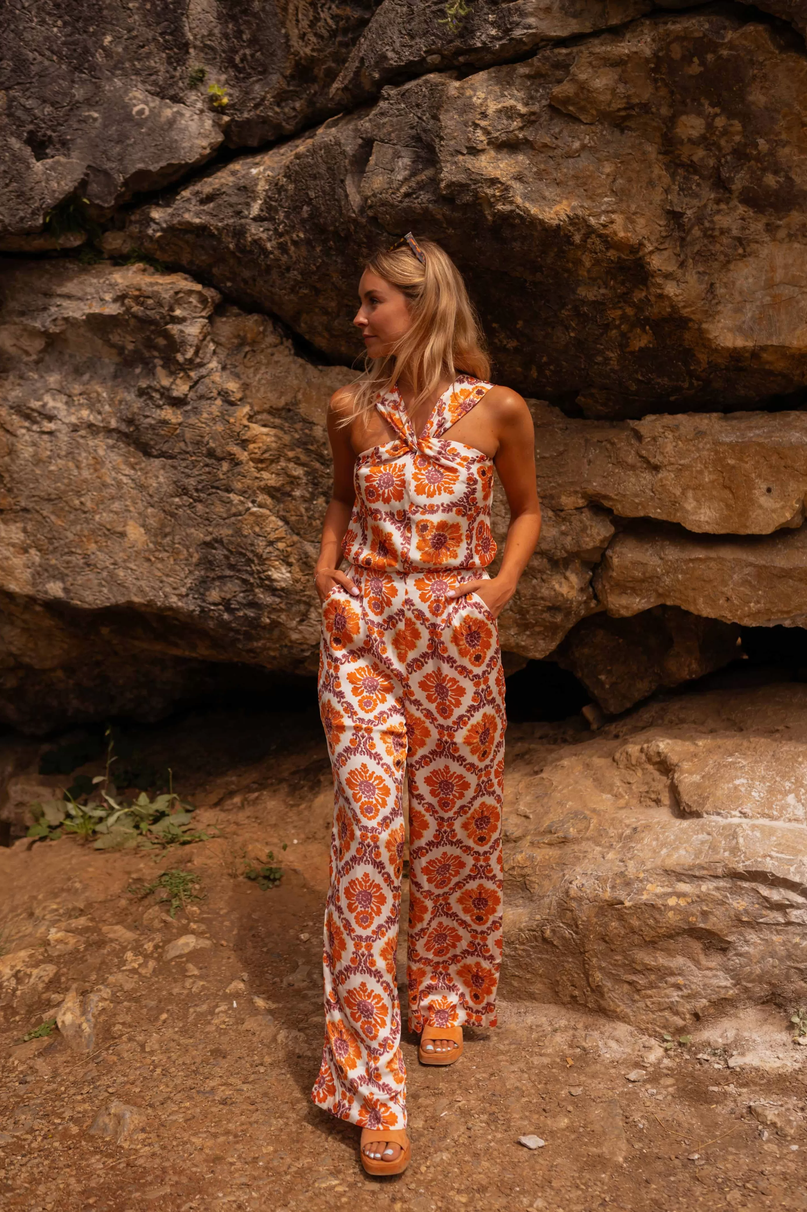 Easy Clothes Combinaison Roxane Orangeàmotifs Online