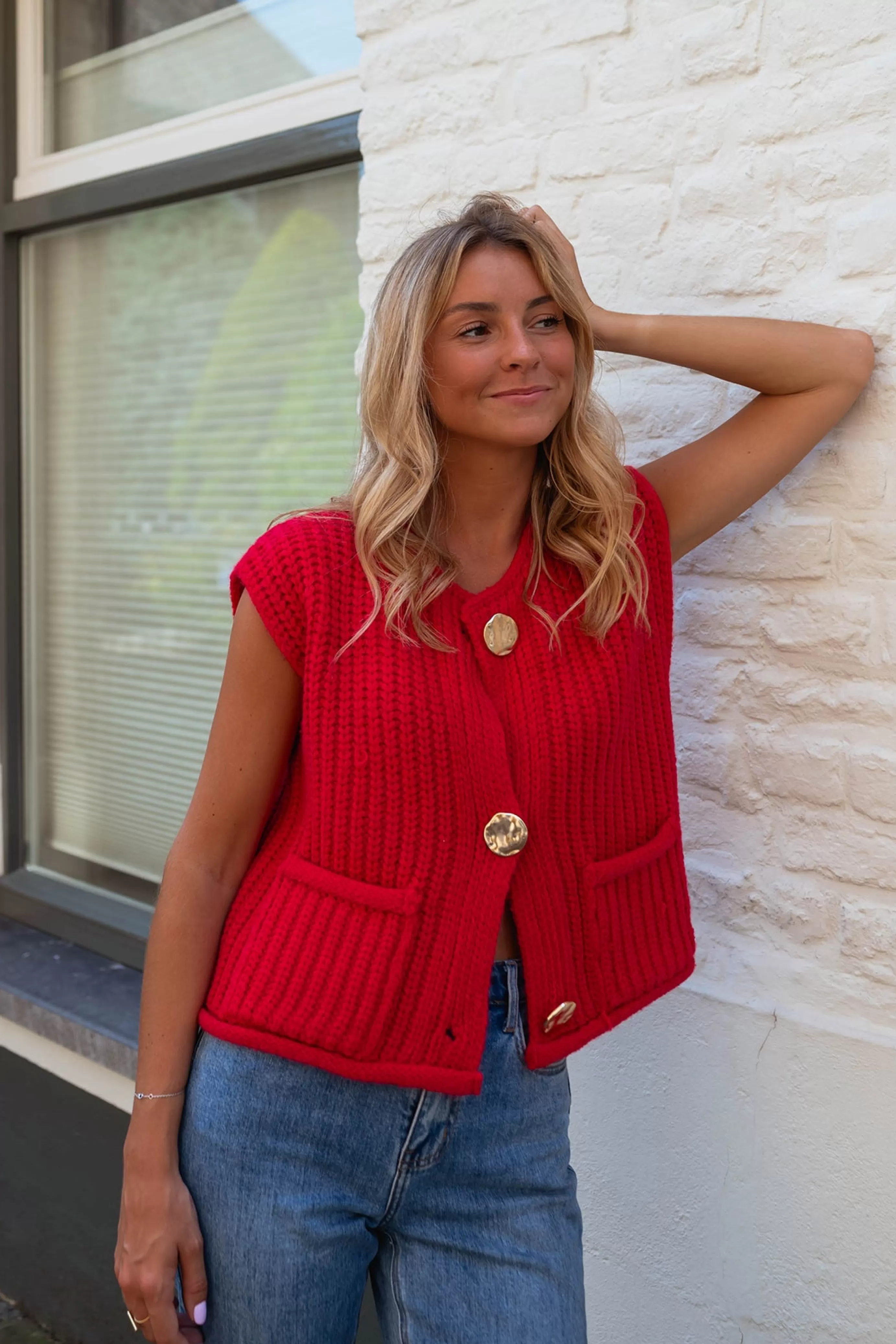 Easy Clothes Gilet Corrine Rouge Online