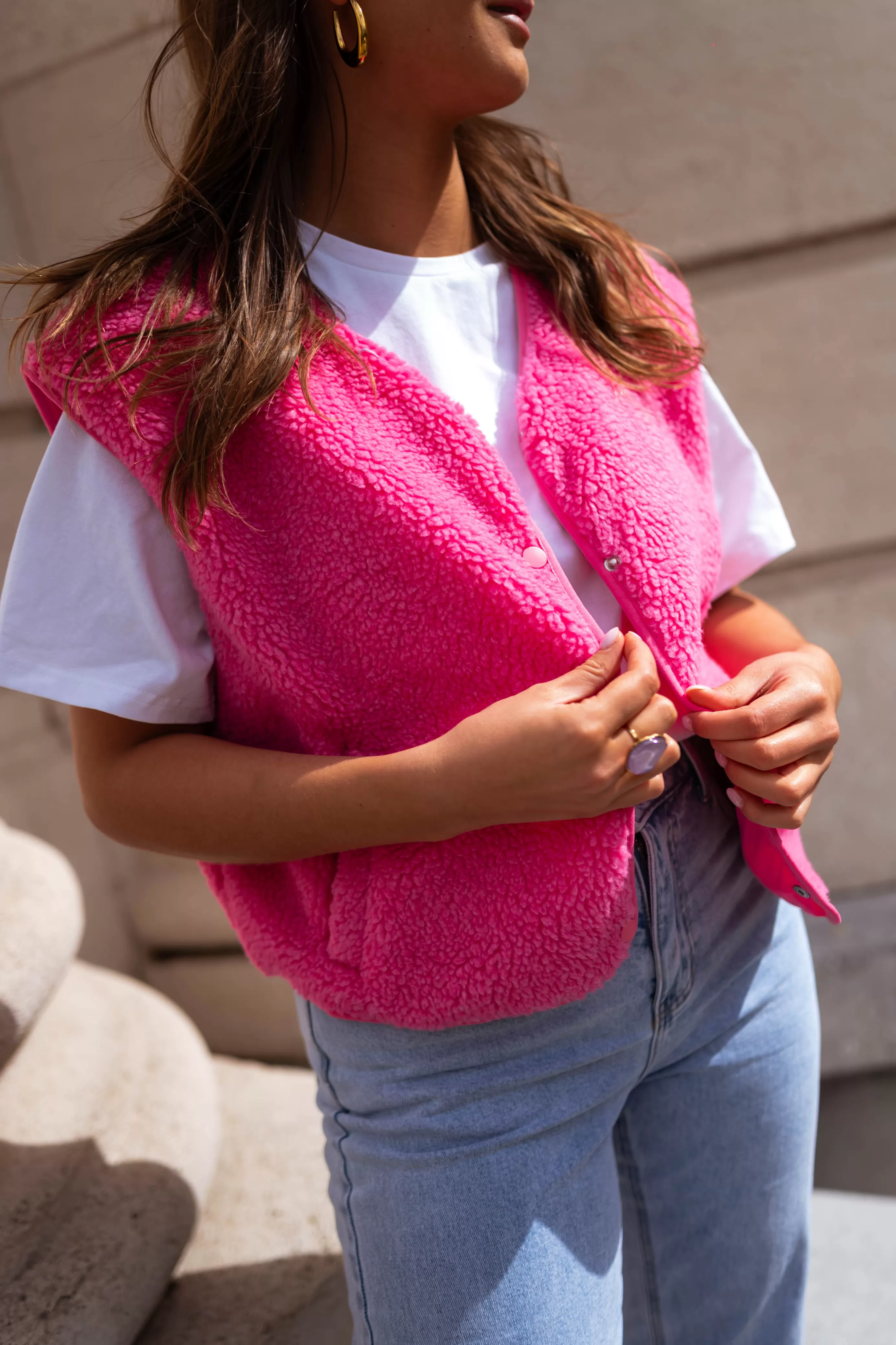 Easy Clothes Gilet Taoh Rose Discount