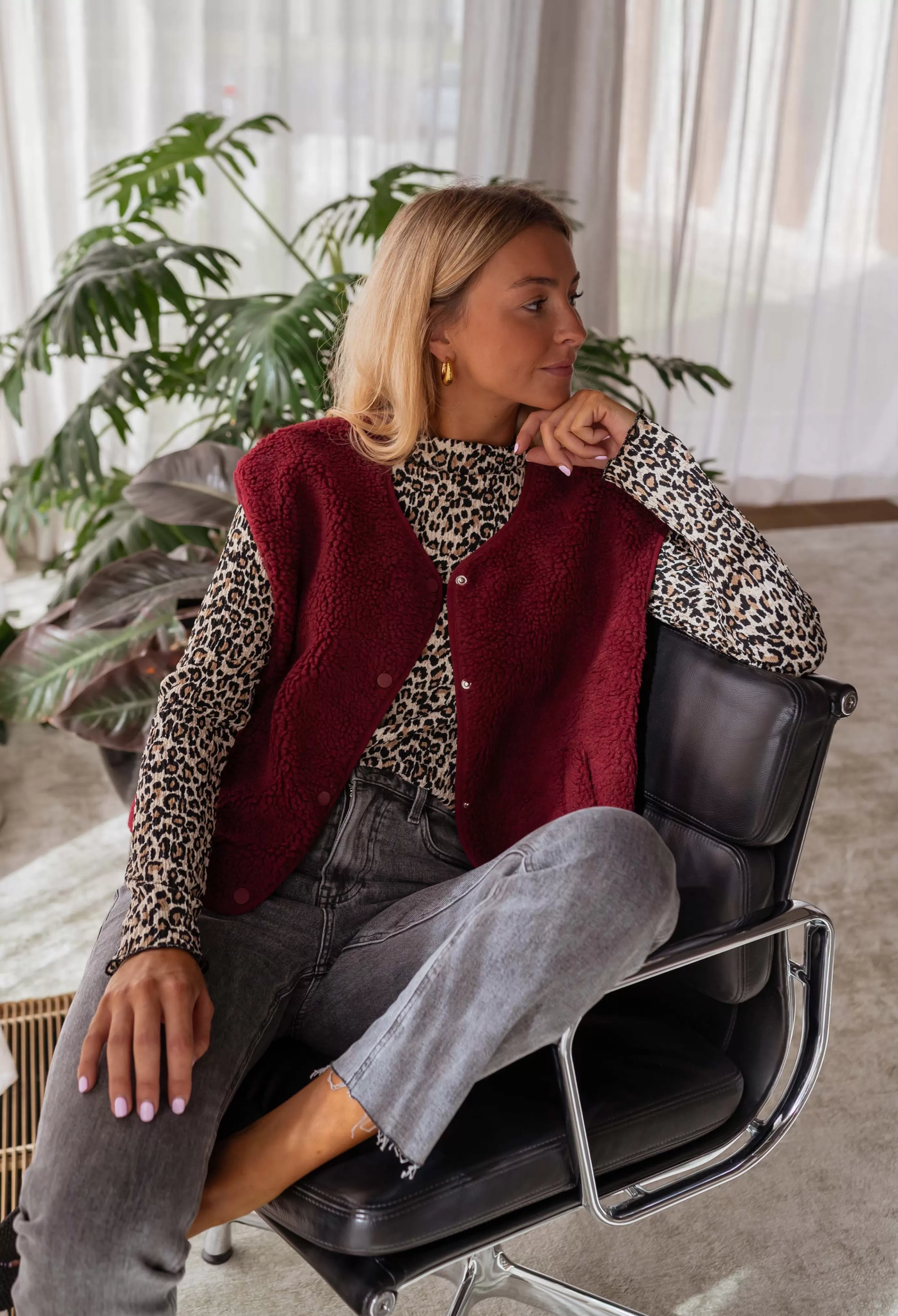 Easy Clothes Gilet Taoh Bordeaux Online