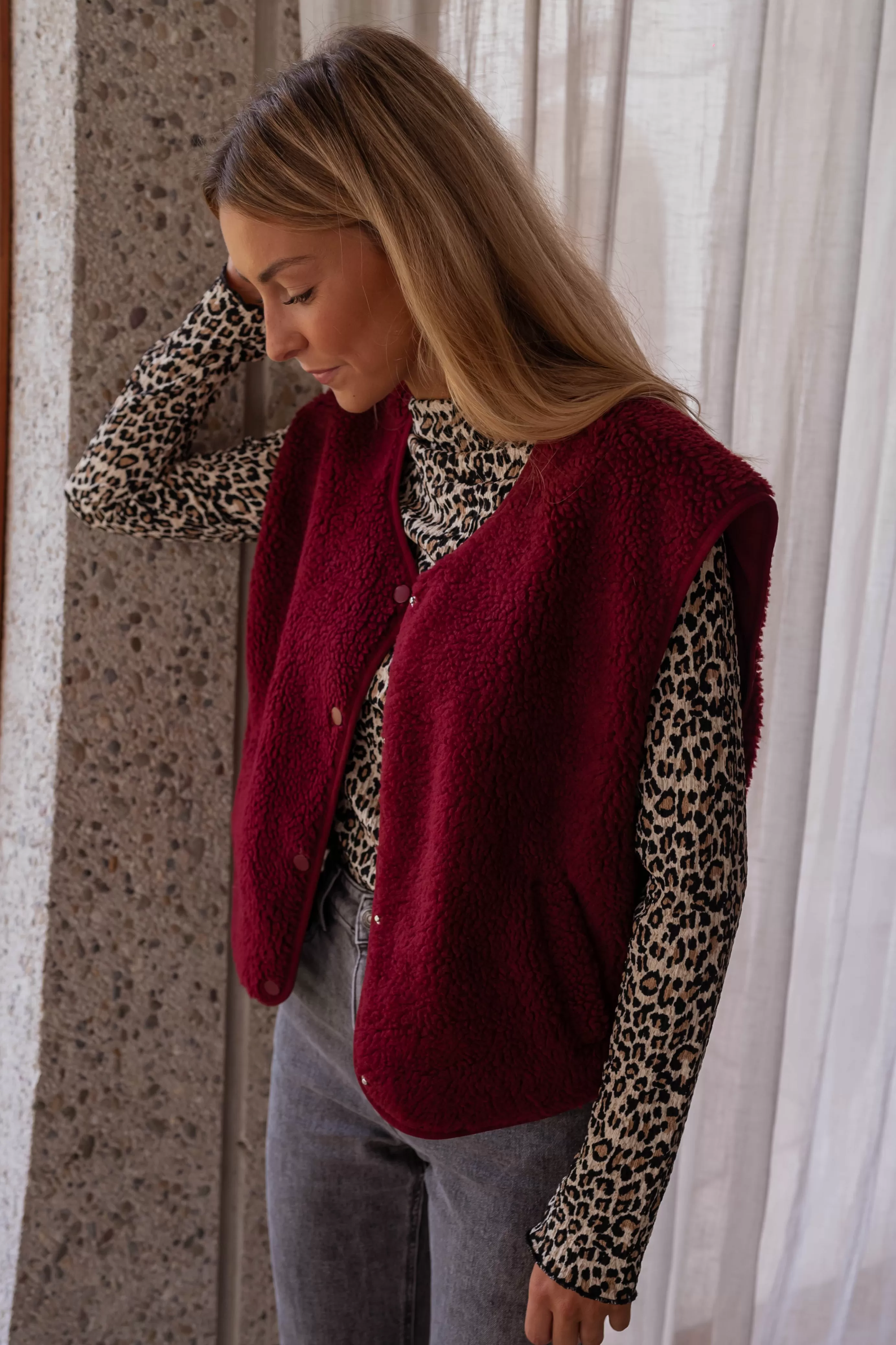 Easy Clothes Gilet Taoh Bordeaux Online