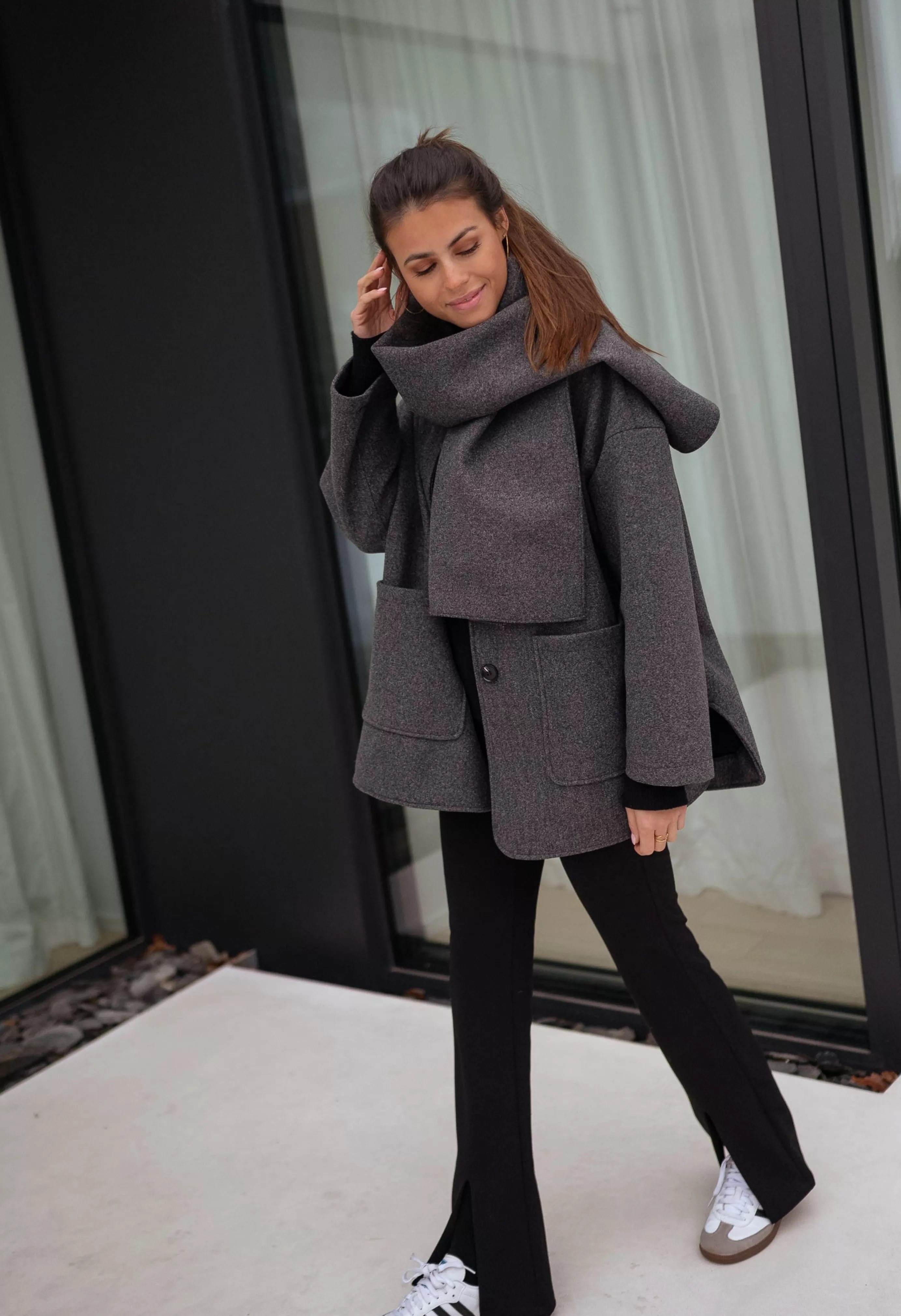 Easy Clothes Manteau Manu Gris Sale