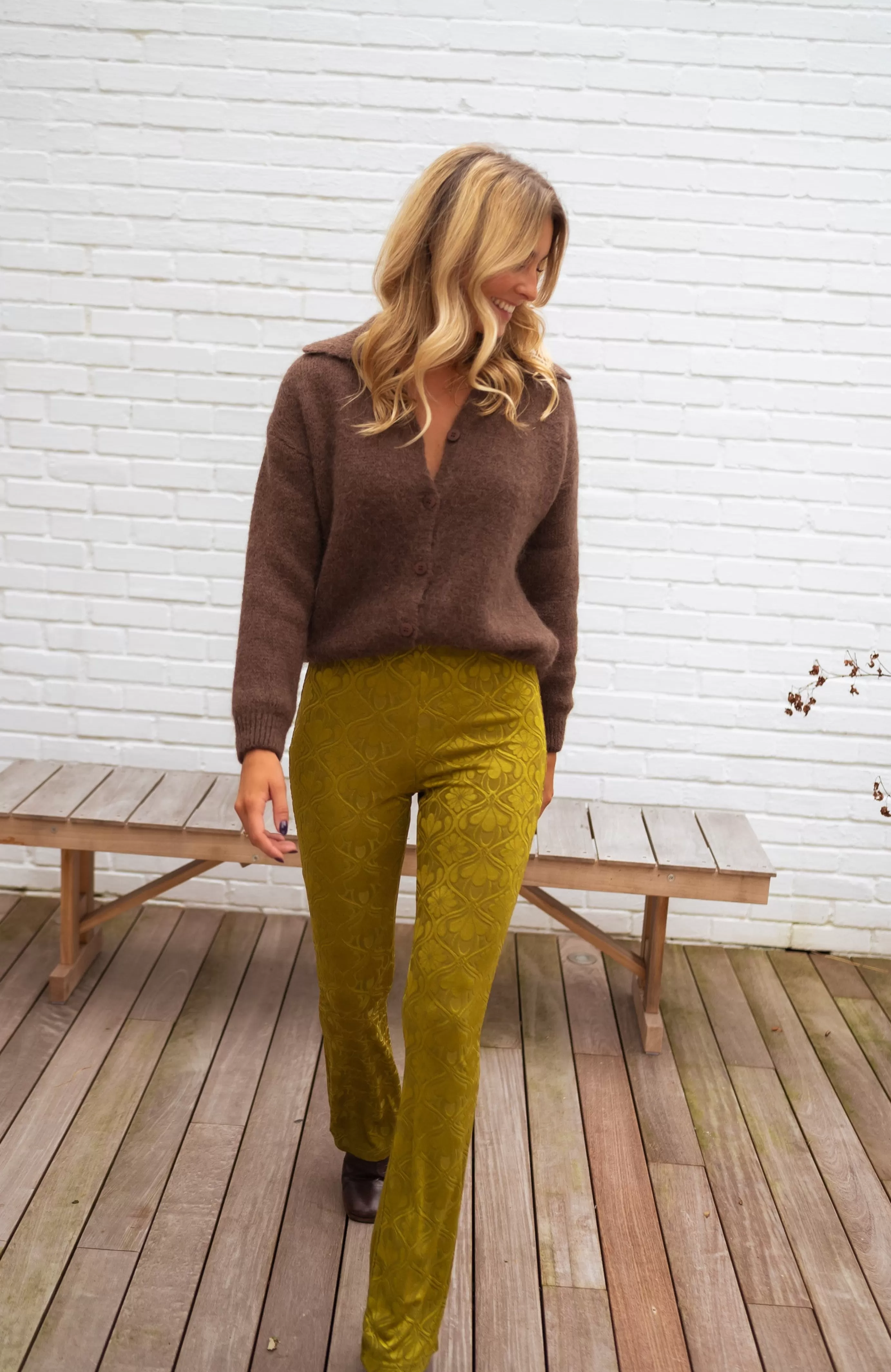 Easy Clothes Pantalon Endry Olive Cheap