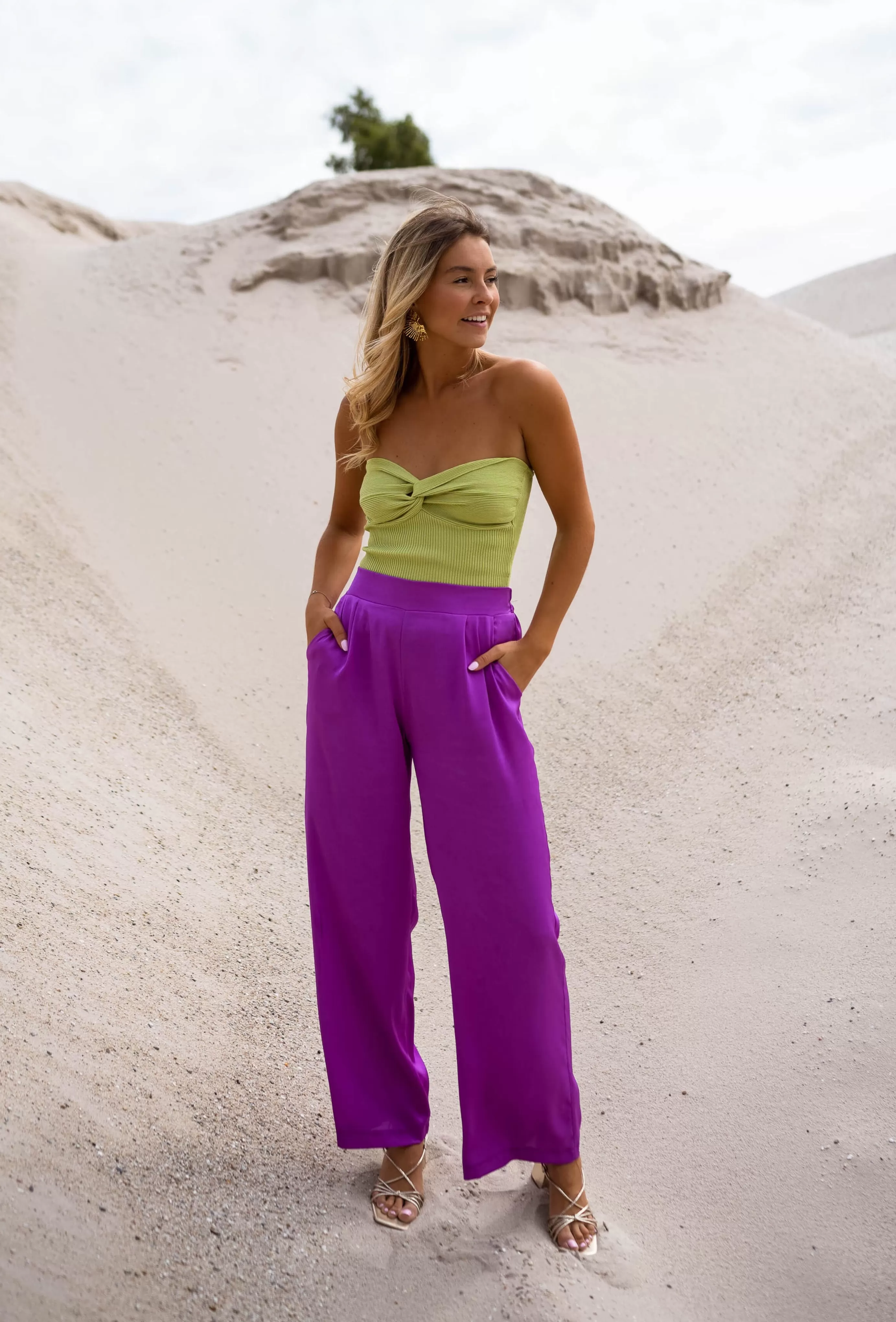 Easy Clothes Pantalon Thaly Violet Outlet