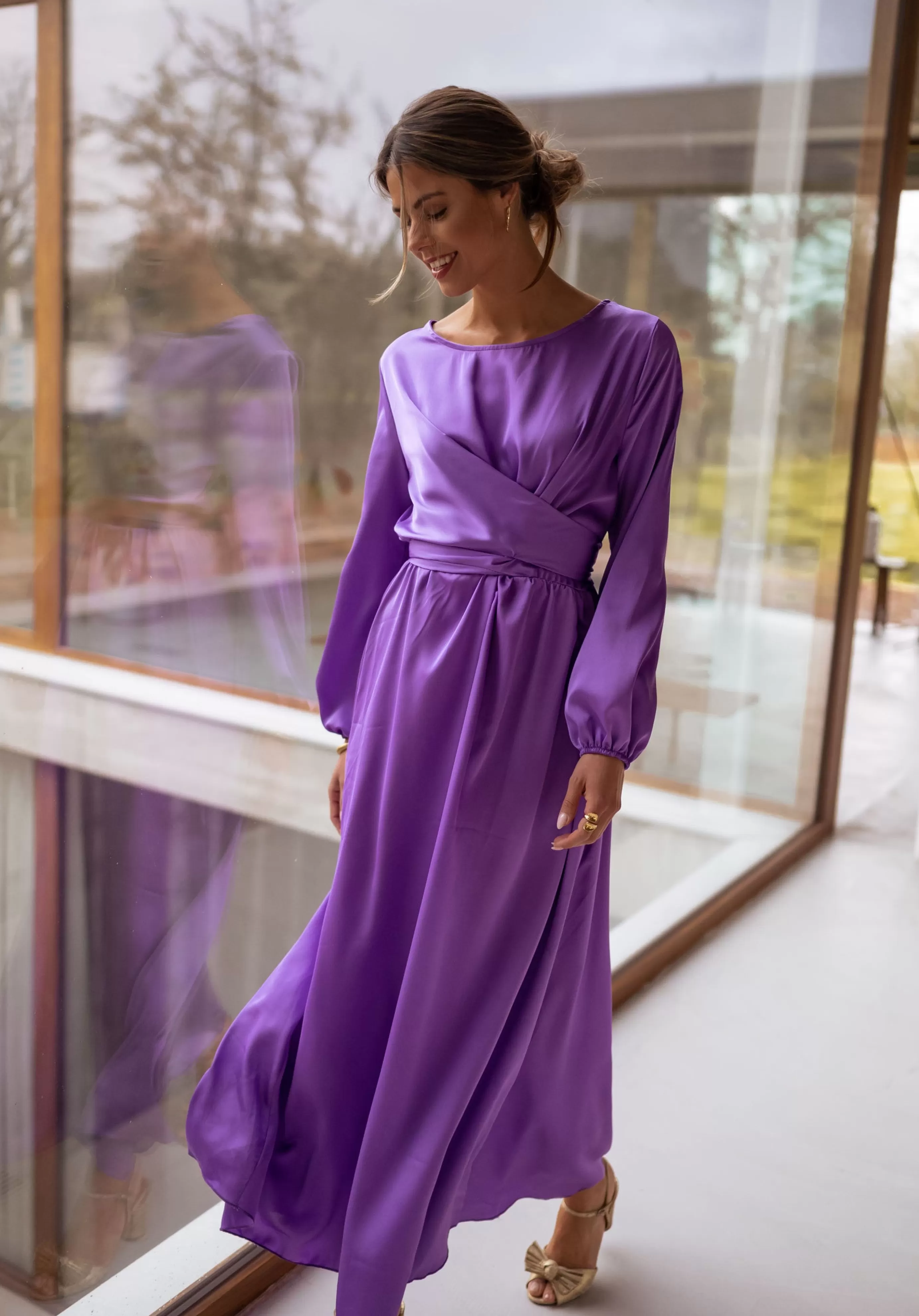 Easy Clothes Robe Elena Mauve Best Sale