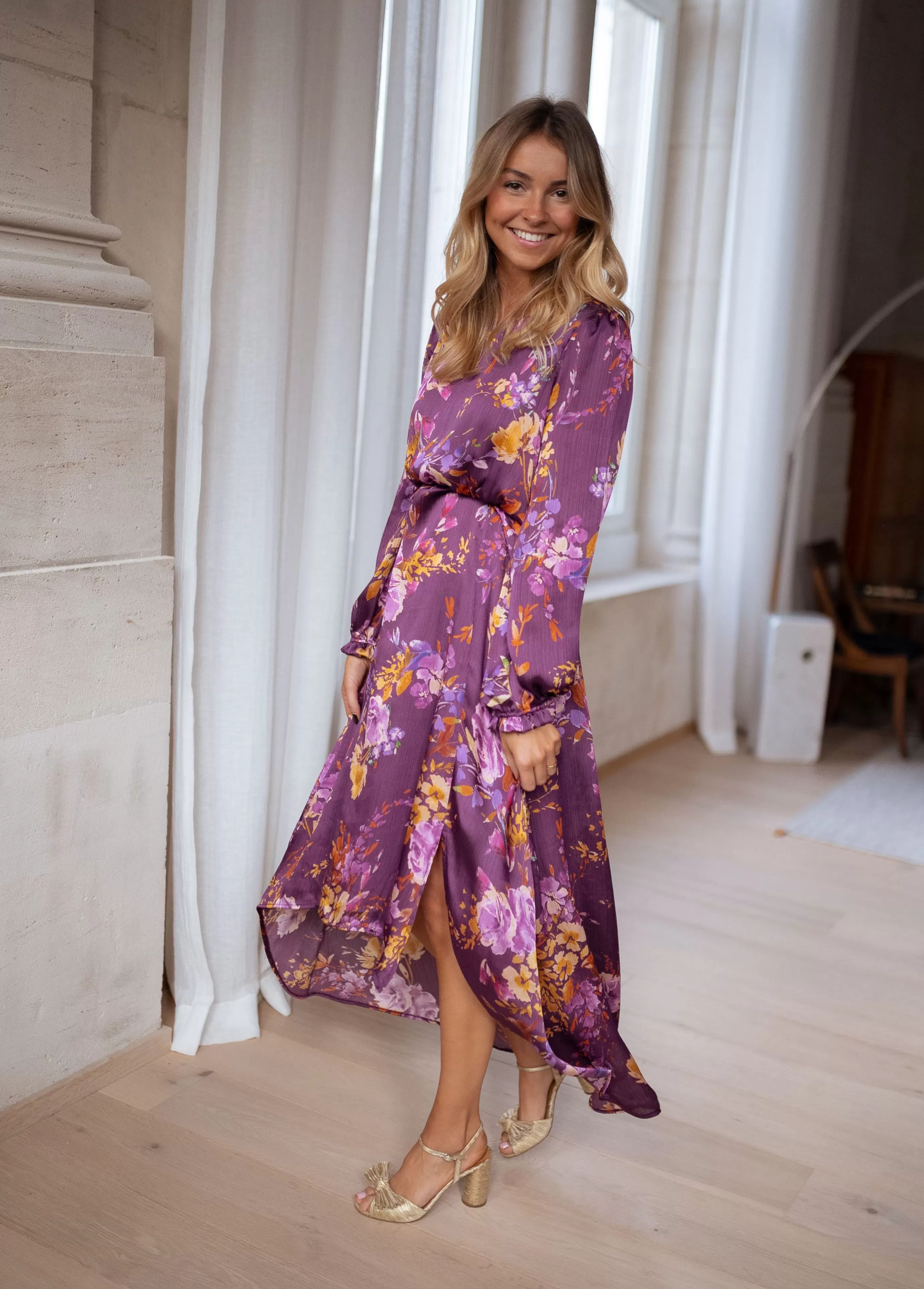 Easy Clothes Robe Pantin CREATION Mauveàfleurs Fashion