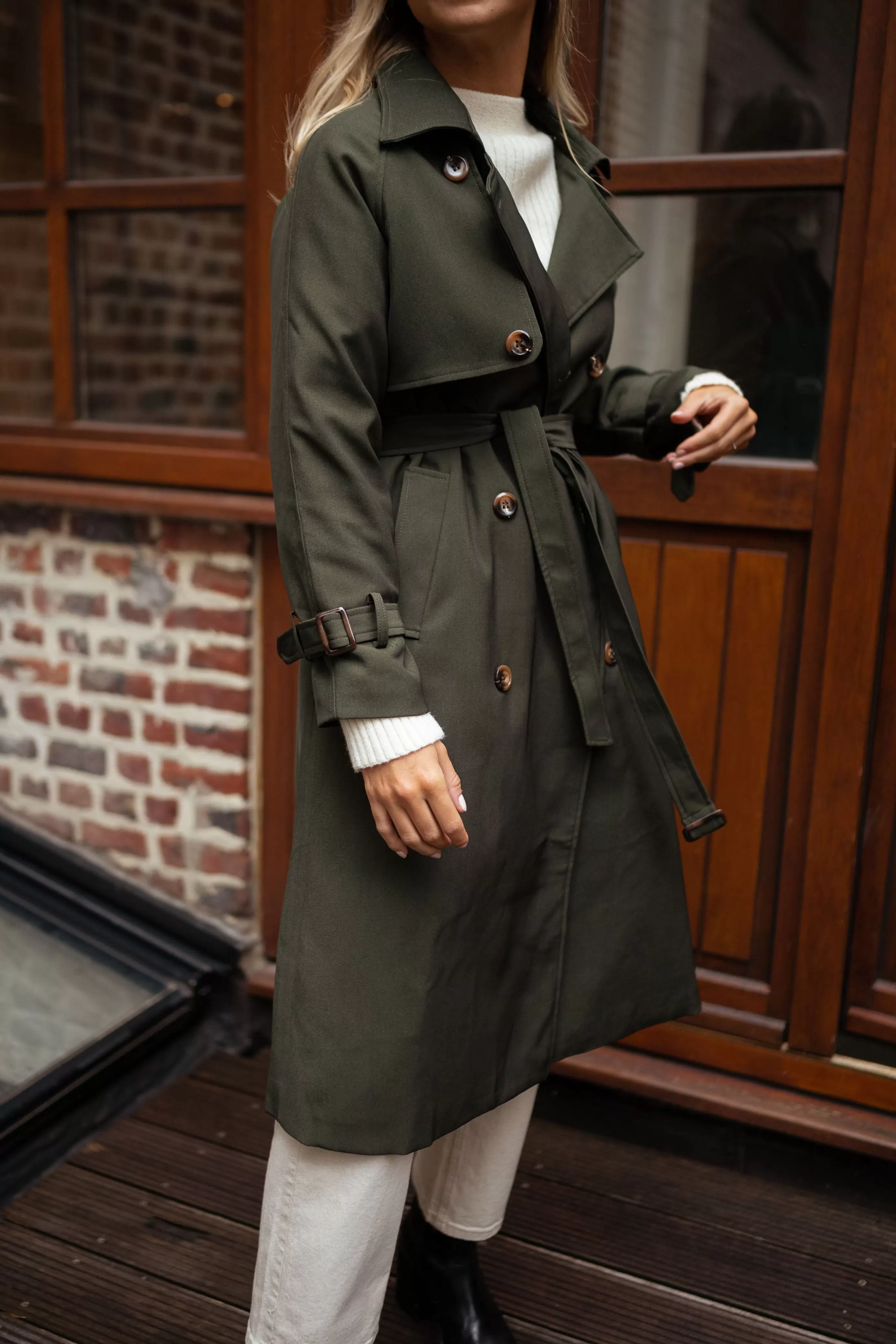 Easy Clothes Trench Charline Vert Cheap