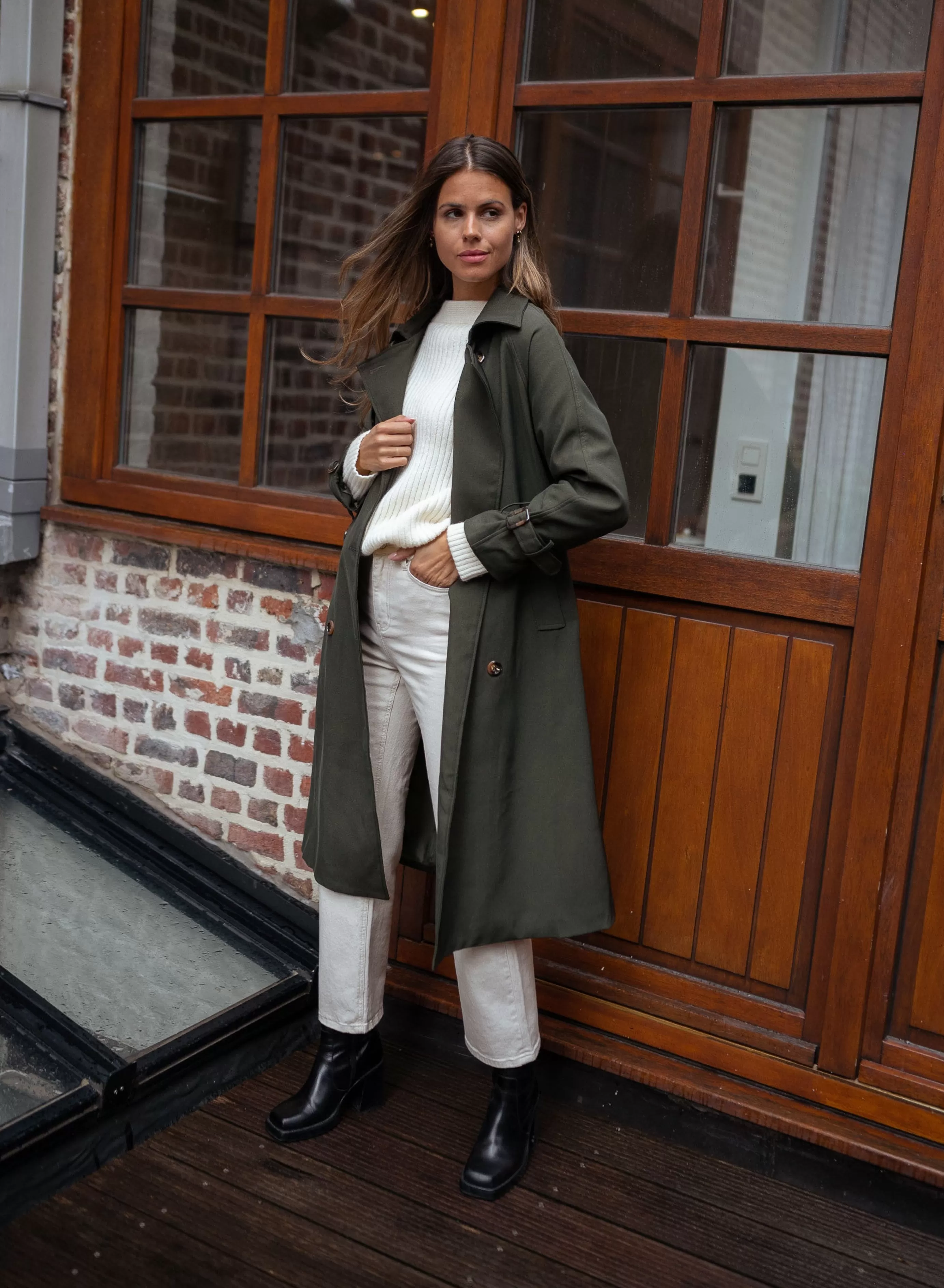 Easy Clothes Trench Charline Vert Cheap