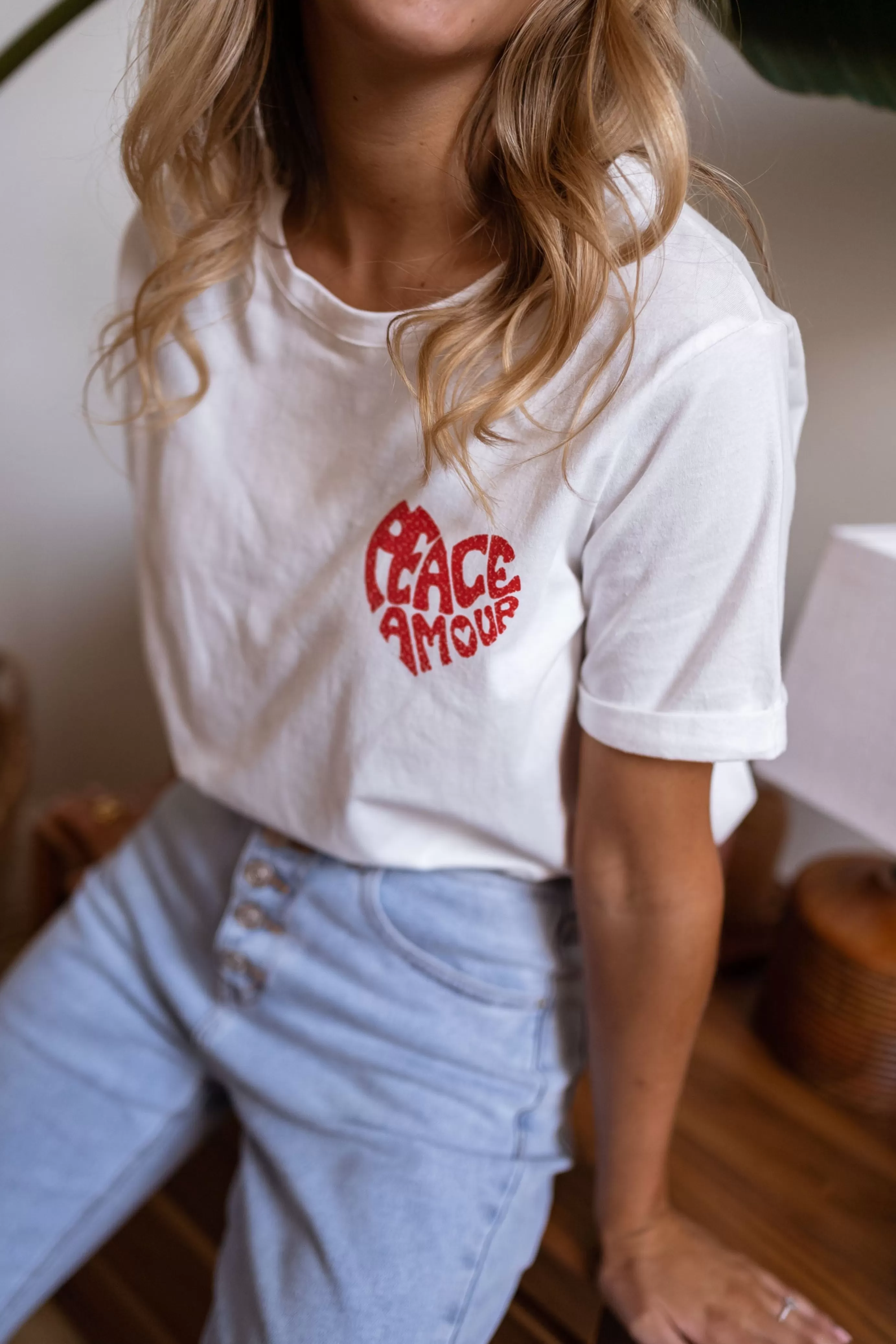 Easy Clothes T-shirt Peace Blanc Best Sale